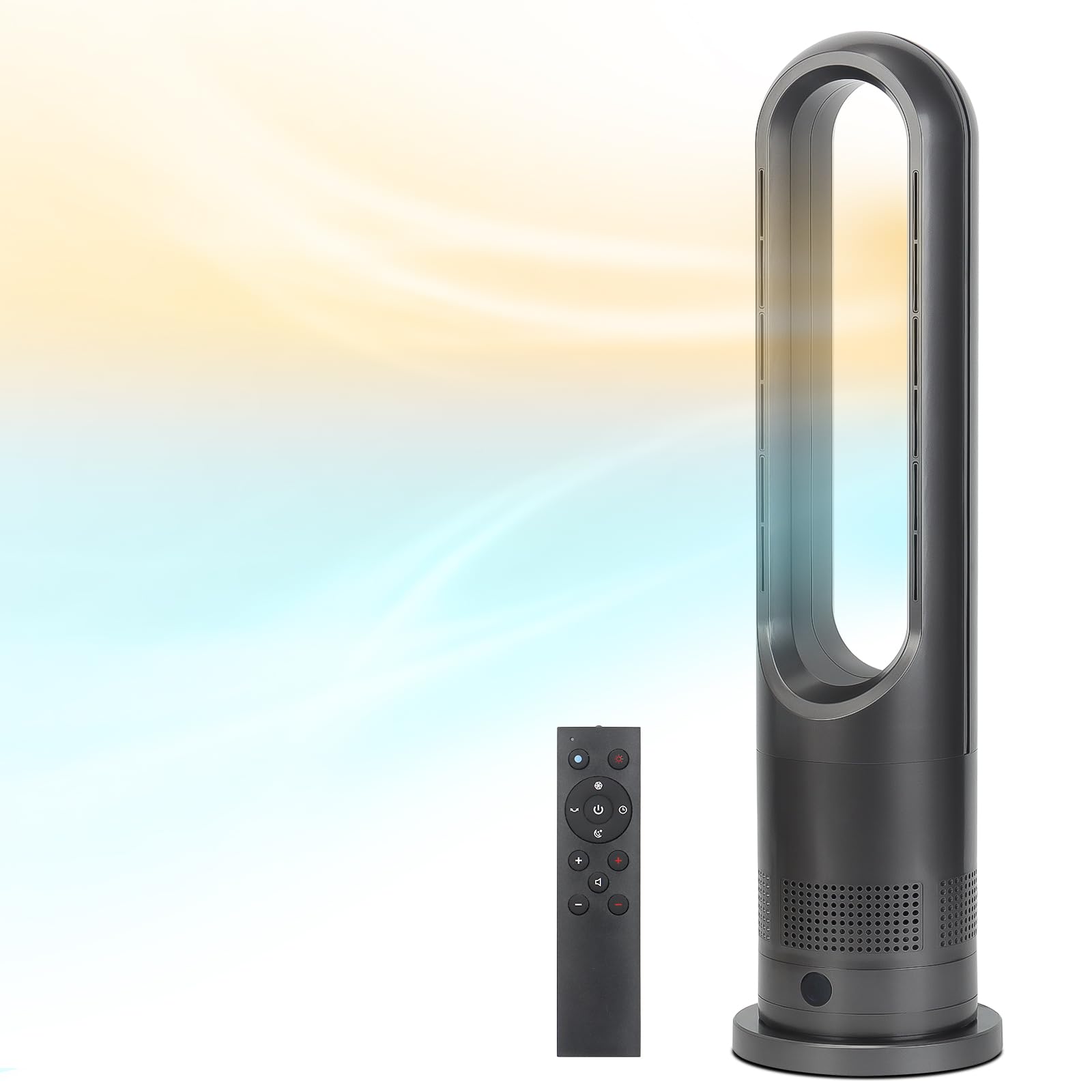 Amazon | 扇風機【冷暖房兼用・羽なし】 タワーファン 8段階送風